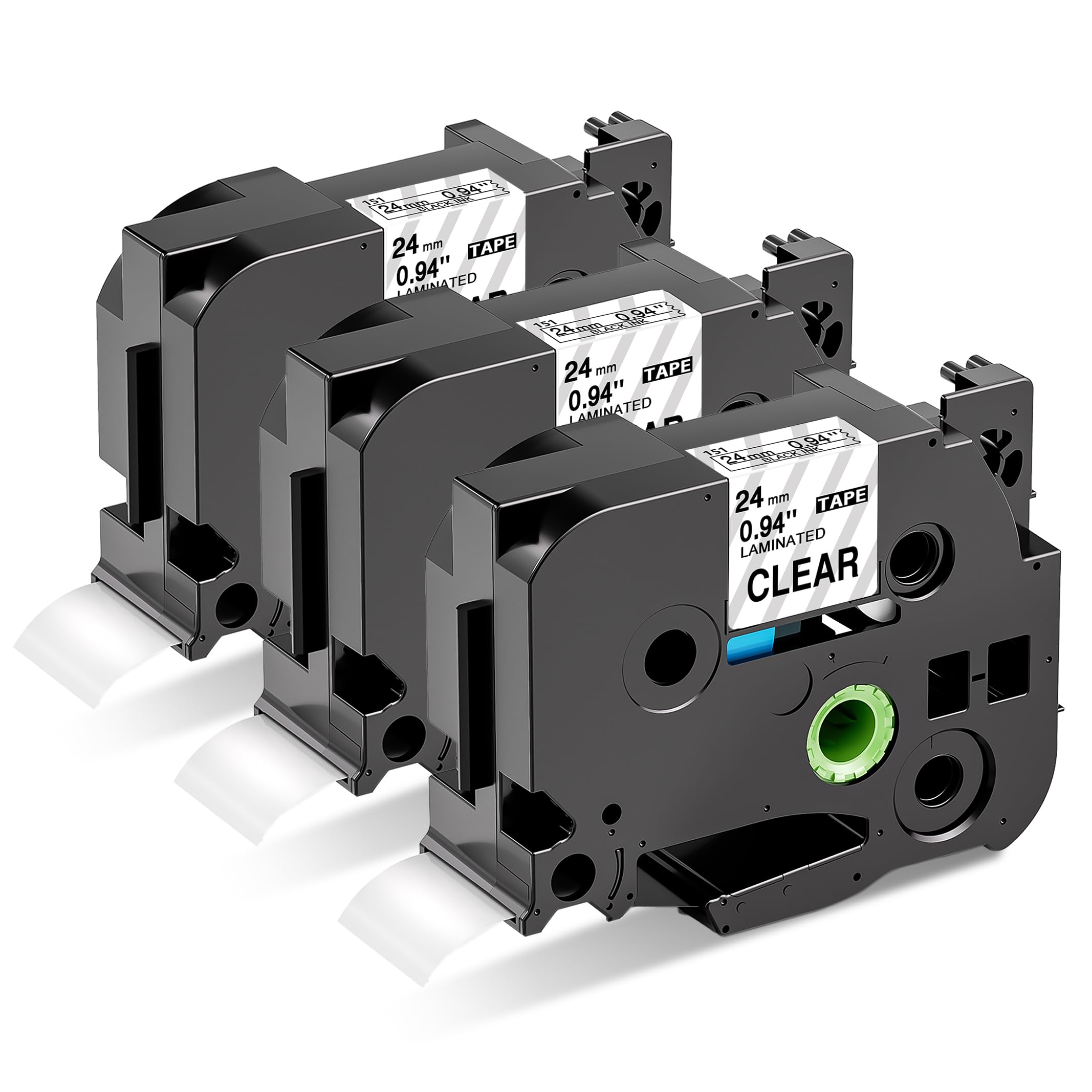 Upwinning Compatible Tze 151 Label Tapes Transparent 24 mm x 8 m