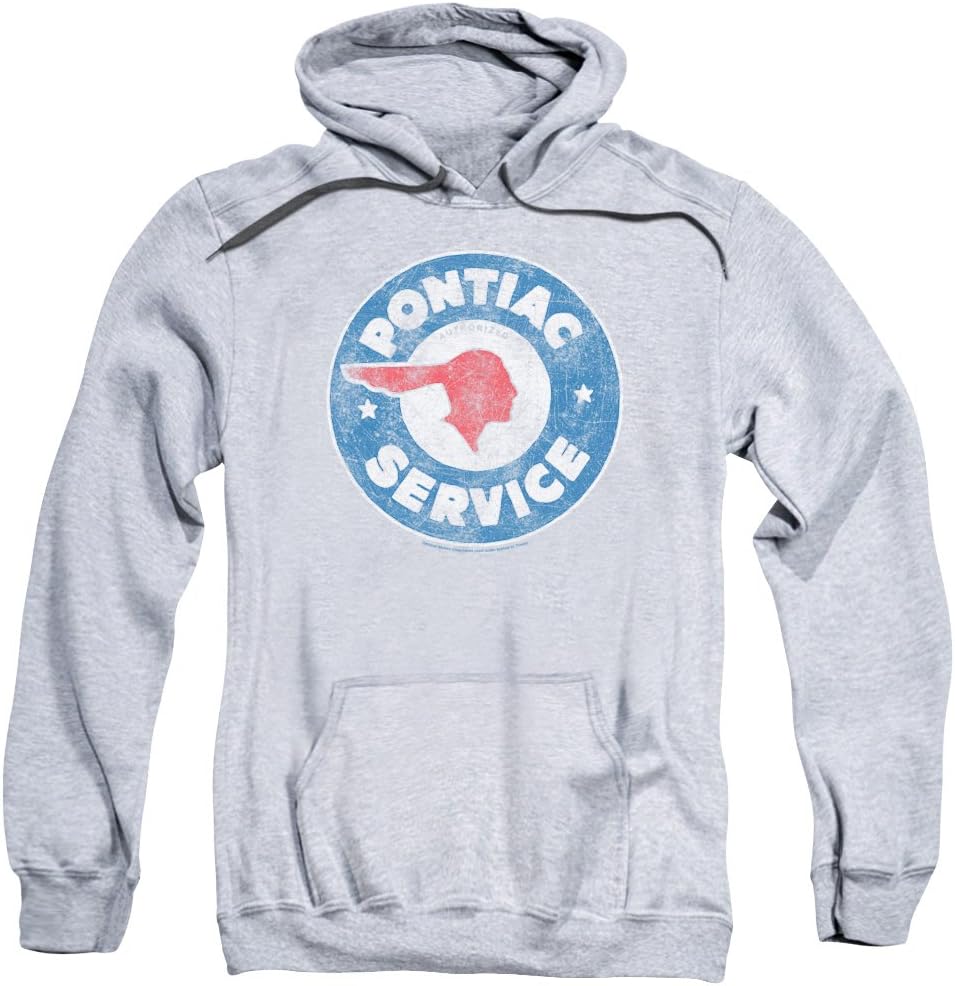 Pontiac GM Automobiles Vintage Pontiac Service Sign Adult Pull-Over Hoodie