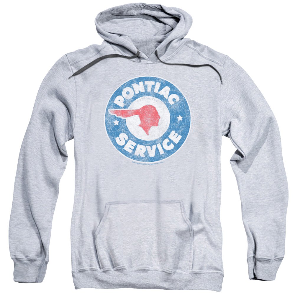 Pontiac GM Automobiles Vintage Pontiac Service Sign Adult Pull-Over Hoodie