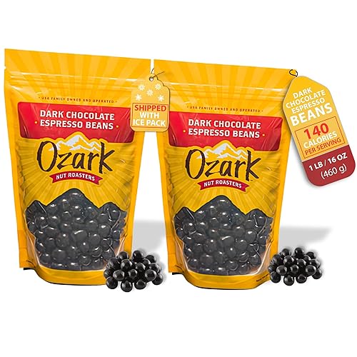 Miniatura 7 de OZARK NUT ROASTERS, 16 onzas (1 libra) de granos de café expreso de chocolate oscuro, nueces saborizadas, cacahuetes confitados gourmet de clase