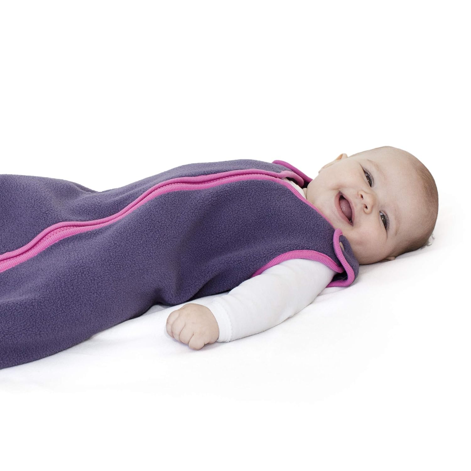 baby deedee Sleep nest Fleece Baby Sleeping Bag, Purple Rain, Medium (6-18 Months)