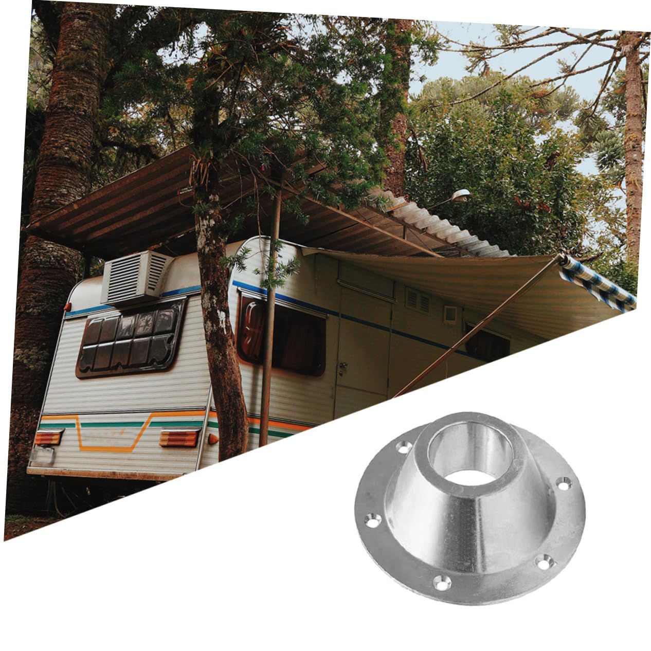 VILLCASE 6 Sätze Aluminium Tischbasis für Wohnmobile Rv Tischmontagebasis Stabil und Langlebig für Sichere Befestigung von Tischen und Accessoires Wohnwagen und Yachten