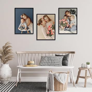 Giftgarden A3 Picture Frame Black, Elegant A3 Photo Frame for Displaying Posters, Certificates, and Artwork Horizontally or Vertically on the Wall