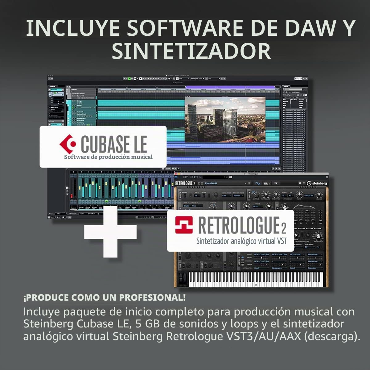Nektar Impact GXP49 Teclado controlador MIDI USB con integración Nektar DAW