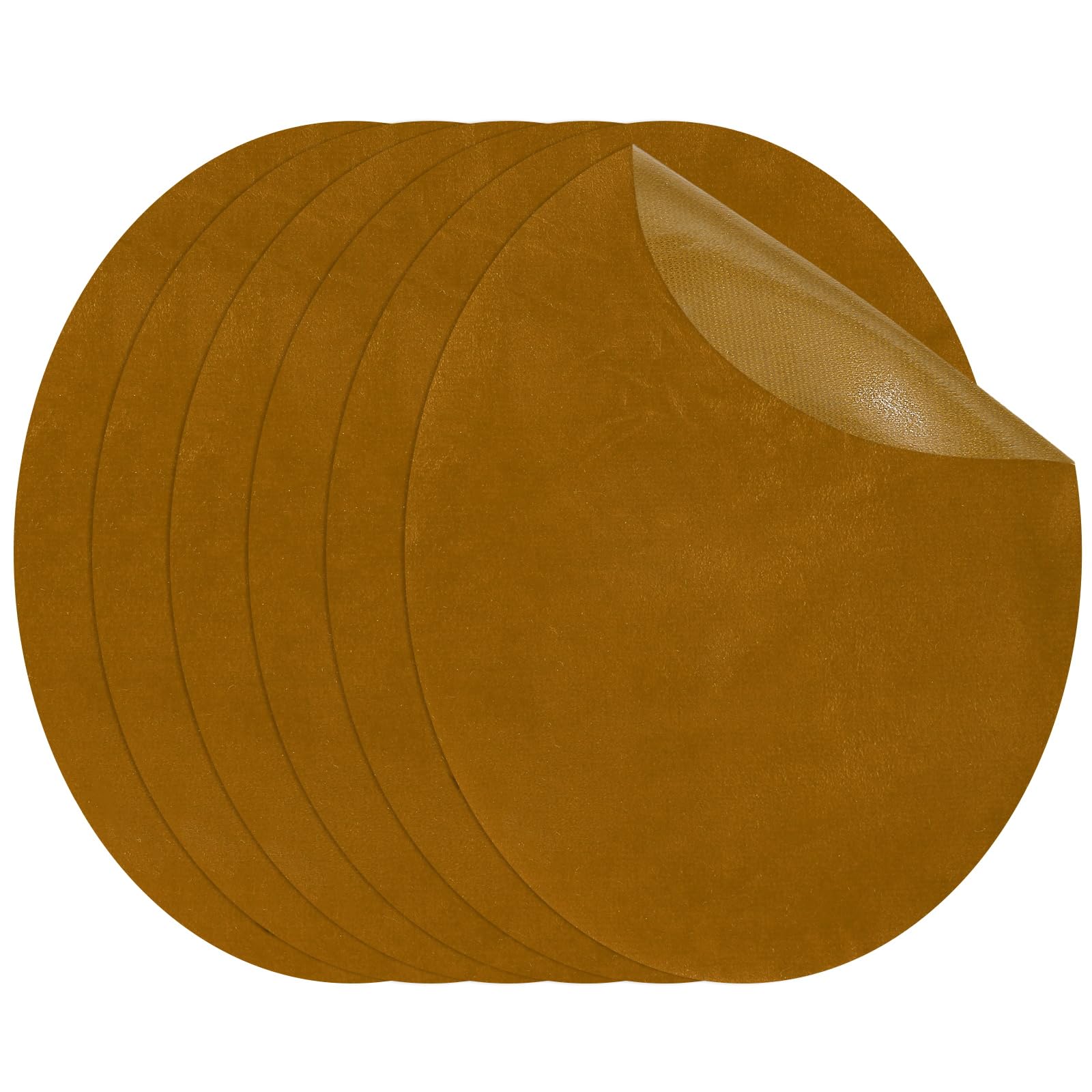 PATIKIL Iron-on Patches 11 x 14 cm, 6 Pack Oval Elbow Patches Knee Repair Patch Suede Fabric Appliques for Shirt Jeans Jacket Clothes Repair Decorating Kit, Camel