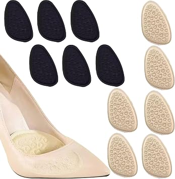 Toe Fillers & Forefoot Insoles for Too Big Shoes, Adjustable Shoe Size Reducer Inserts for Women Men, Anti-Slip Pain Relief Pads for High Heels, Loafers, Pumps ForefootPad-C1-6Pairs