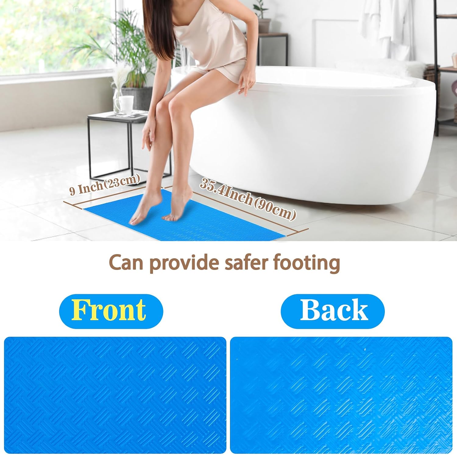 MAQIHAN Swimming Pool Step Mat - Pool Ladder Mat,Swimming Step Pad for Above Ground Ladder Pad,Bottom,Deck 35.4x9In thumbnail