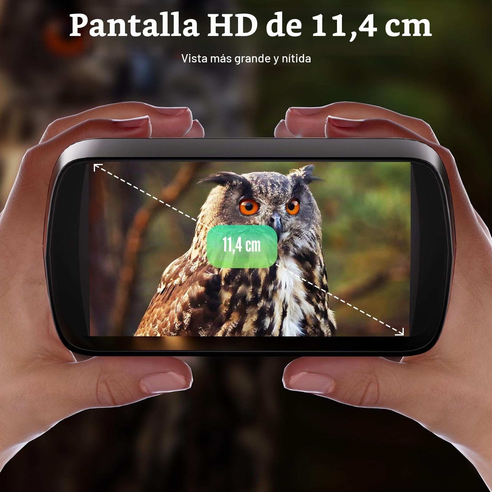 Gafas de visión nocturna, video 4K UHD y prismáticos de visión nocturna infrarroja de imagen de 36 MP con pantalla de 4.5 pulgadas, batería recargable de 4500 mAh, tarjeta TF de 32 GB, zoom