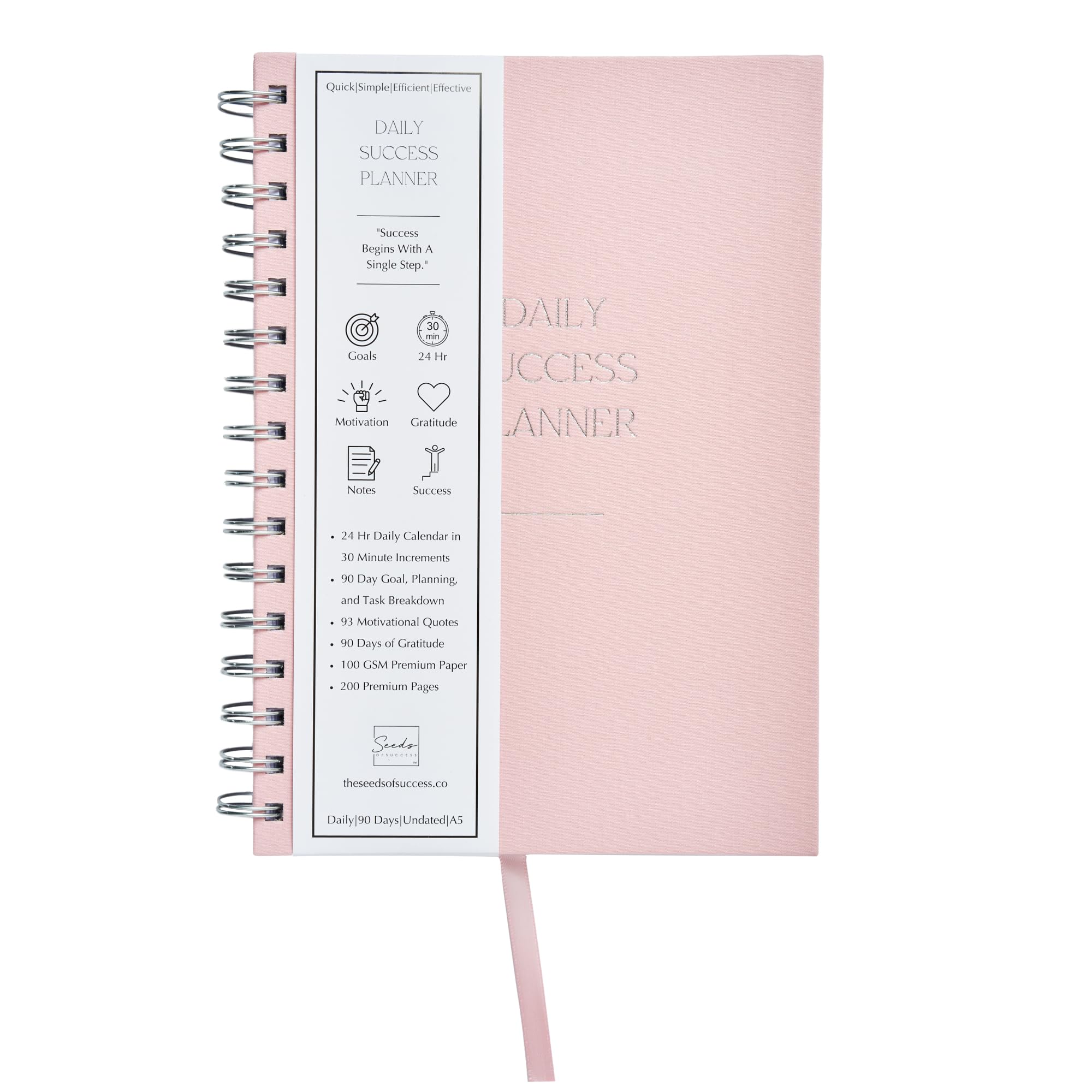 Productivity Planner for ADHD - Daily To-Do List, 90-Day Goals & Gratitude Journal Planner - Goal & Task Organizer with Time Management - Simplify Tasks, Stylish Planning Tool & Motivational Quotes