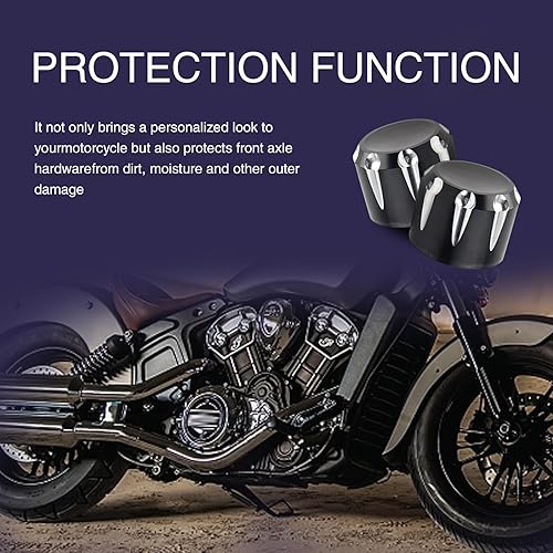 Miniatura 4 de ZKFAR 2 fundas para tuercas de eje delantero de automóvil, 1.6 x 1.2 pulgadas, impermeables, de metal, para caídas de agua, repuestos decorativos