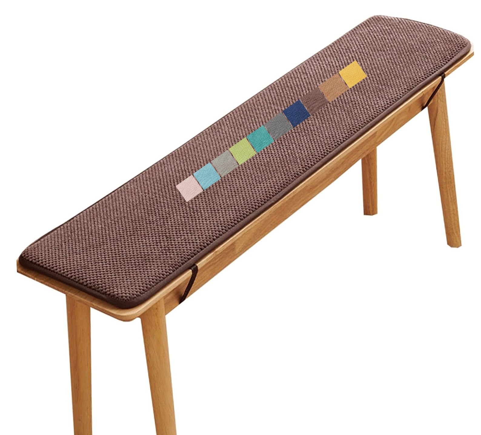Sangles de chaise d'extérieur pour salle à manger et balancelle de jardin - Coussins de banc antidérapants pour baie vitrée intérieur/extérieur - Vert 200 x 40 cm