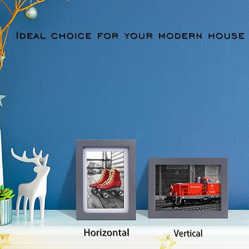 Vista 509 de Egofine Portarretratos de 9 x 12 pulgadas hecho de madera maciza con plexiglás, fotos de 5 x 7/6 x 8 con paspartú o de 9 x 12 pulgadas sin paspartú