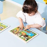 Vista 23 de Noah - Rompecabezas para niños pequeños de 3 a 5 años, 48 piezas de juguetes educativos de aprendizaje preescolar, regalo para bebés, niños y niñas
