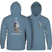 Powell Peralta Skull & Sword Hoody Sweatshirt, Storm Blue, Large