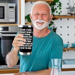Birthday Gifts for Women Men - I Came I Saw I Forgot Tumbler 20oz Black Gag Gifts Funny Adult Grandpa Gifts for Him Drinking Cups for Elderly Senior Citizen Tumbler I Came I Saw I Forgot Coffee Mug