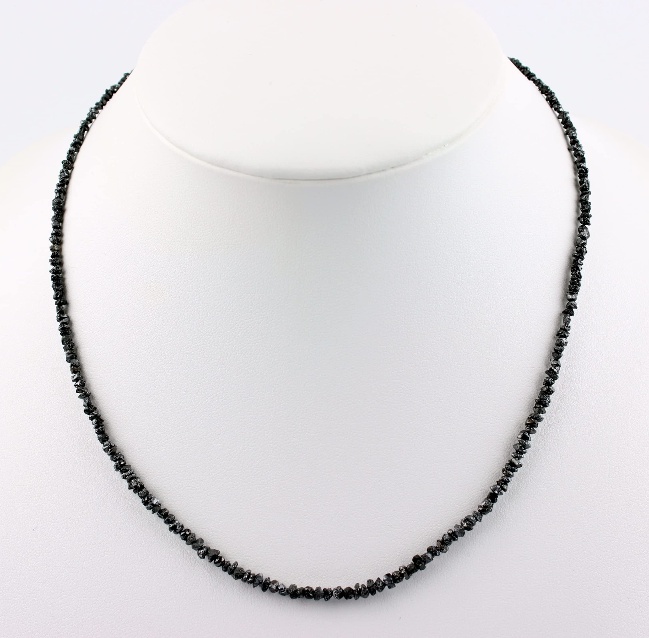 Roh Diamant Kette Schwarz ca. 25 Karat
