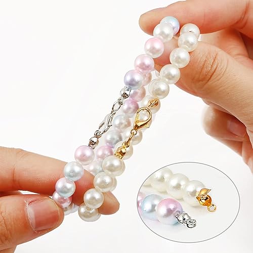 Miniatura 6 de 1000 piezas de puntas de cuentas abiertas de metal de 2 colores, cubiertas de nudos, puntas de cuentas para hacer joyas