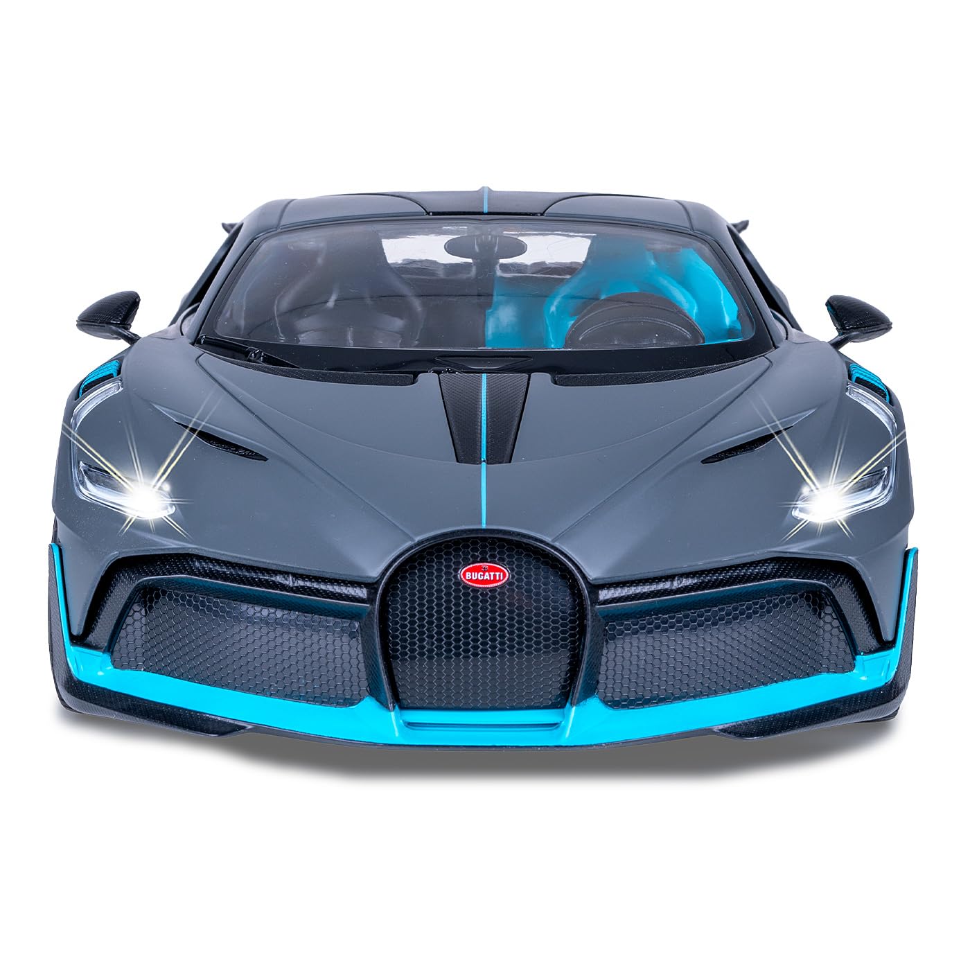 JAMARA 403131 - Bugatti Divo 1:14 2,4 GHz Drzwi ręczne, 11 km/h, wierne lakierowanie, szczegółowe wnętrze, światła do jazdy LED, drzwi można ręcznie otworzyć