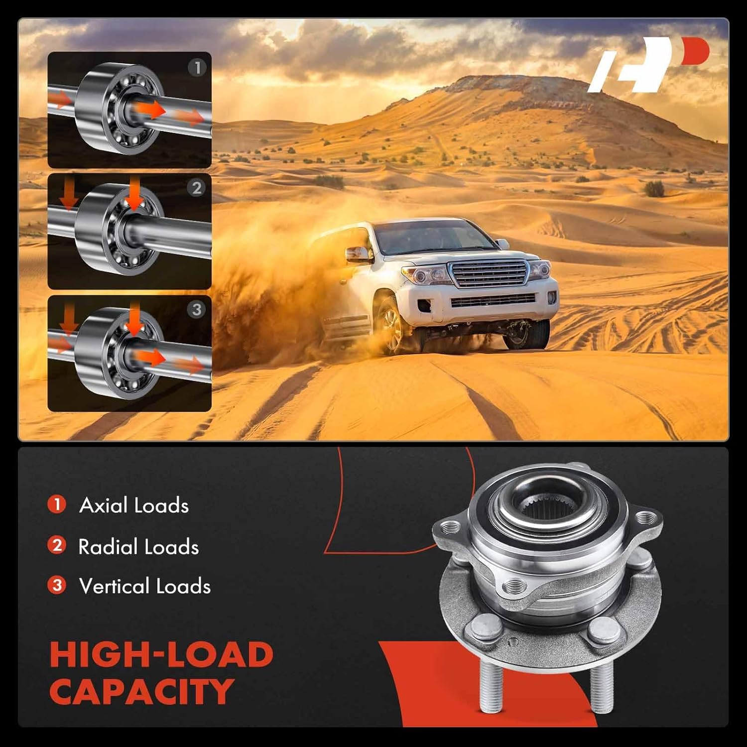 A-Premium Rear Wheel Bearing and Hub Assembly with 5-Lug Compatible with Hyundai Santa Fe 2007-2020, Veracruz 2007-2012, Kia Rondo 2014-2017, Sorento 2011-2015 - Image 5