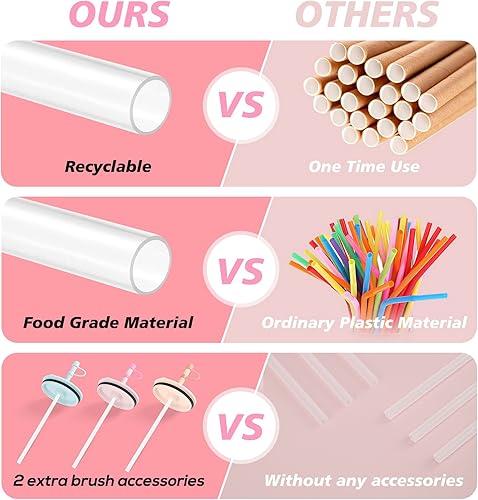 Miniatura 3 de 6 popotes de repuesto para vaso Hydro Flask con asa, de 32 onzas, 40 onzas, cubierta de popote a prueba de polvo para vaso Hydro Flask, popote