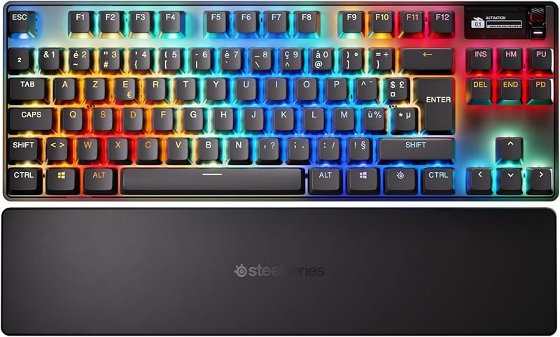 SteelSeries Apex Pro TKL Wireless Gen 3 Gamer Billentyűzet Hall Effect Kapcsolók - Wireless Schwarz (2025), French AZERTY