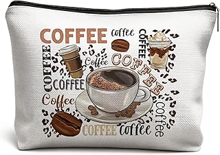 Coffee Makeup Bag, Coffee Lovers Drinkers Gifts Cosmetic Bags for Women,...
