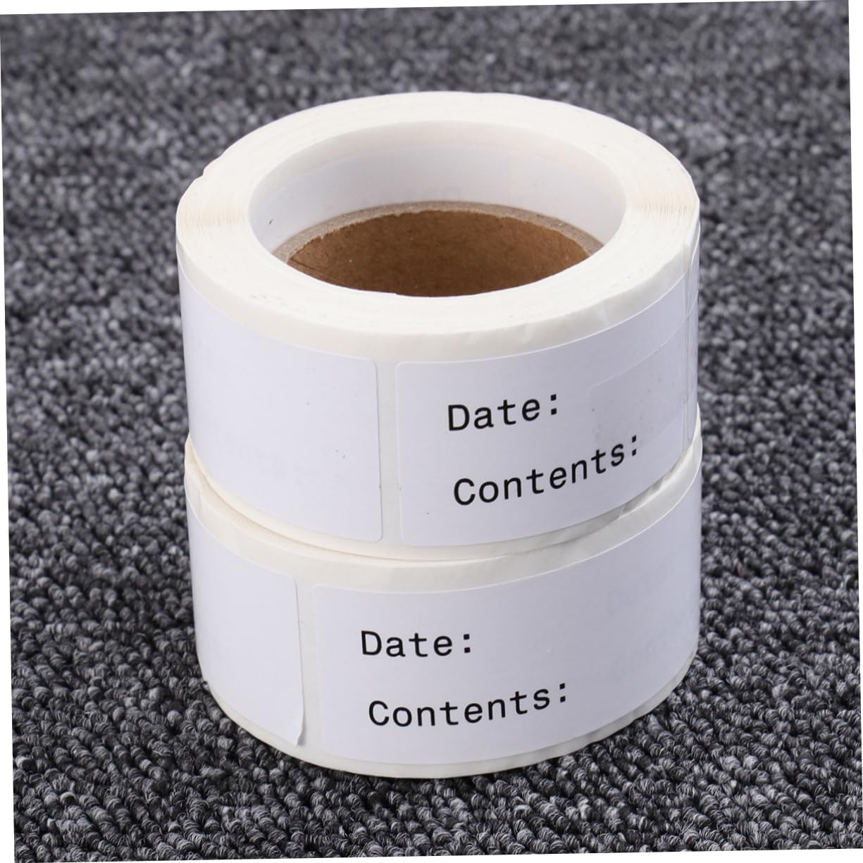 English Record Date Sticker Labels for Kitchen Food, 2 Rolls White Paper