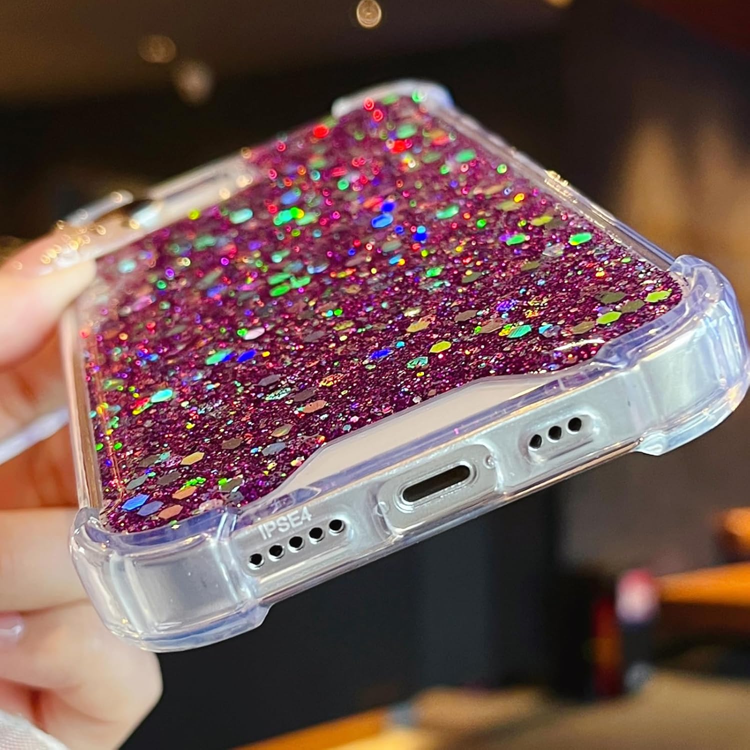 for iPhone 16e Glitter Case for Women, Cute Bling Sparkle Sparkly Shiny Reflective Soft TPU Silicone Bumper Shockproof Girls Slim Thin Protective Phone Case for iPhone 16e 6.1" 2025 (Silver) - Image 6
