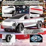 Cybertruck Toy Remote Control Car All-Terrain RC Car 1/24 Model 2.4GHz Remote Cyber Truck with Light Effect Four-Wheel Drive RC Race Car Ddual Batteries for Long Endurance Age for 3 Years and Up