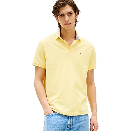 Tommy Hilfiger Men's Short Sleeve Moisture Wicking Stretch Polo Shirt with Quick Dry + UV Protection