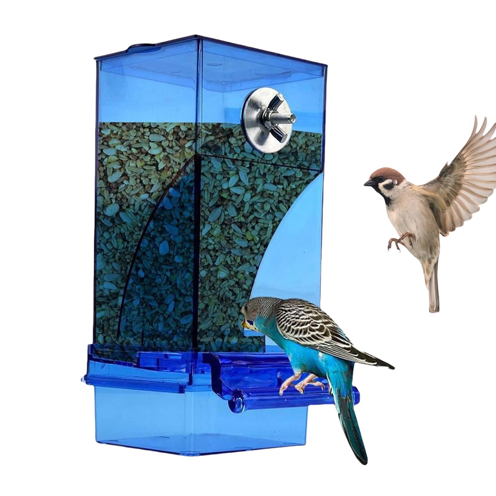 Vasca Da Bagno Per Uccelli HOSUKKO 16x16x16 Cm - Per Gabbie, Con 4 Ganci, Per Pappagalli E Piccoli Uccelli - Foto 7