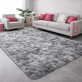 Tapete Grande 2,00 x 2,50 Peludo De Altura Shaggy Sala Quarto(Cinza mesclado)