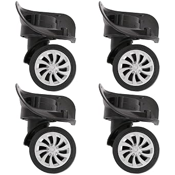Luggage Wheels Replacement 4Pcs Mute Suitcase Wheels Replacement, 360 Rotating Universal Dual Suitcase Spinner Wheels Kit for Luggage Suitcase Trolley, Luggage Wheels Replacement