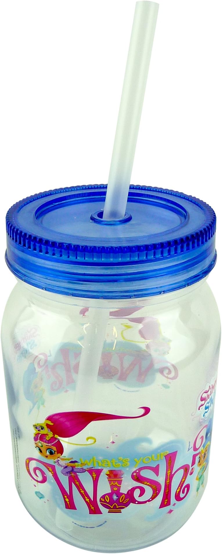 Shimmer & Shine Mason Jar Tumbler Cup With Straw …