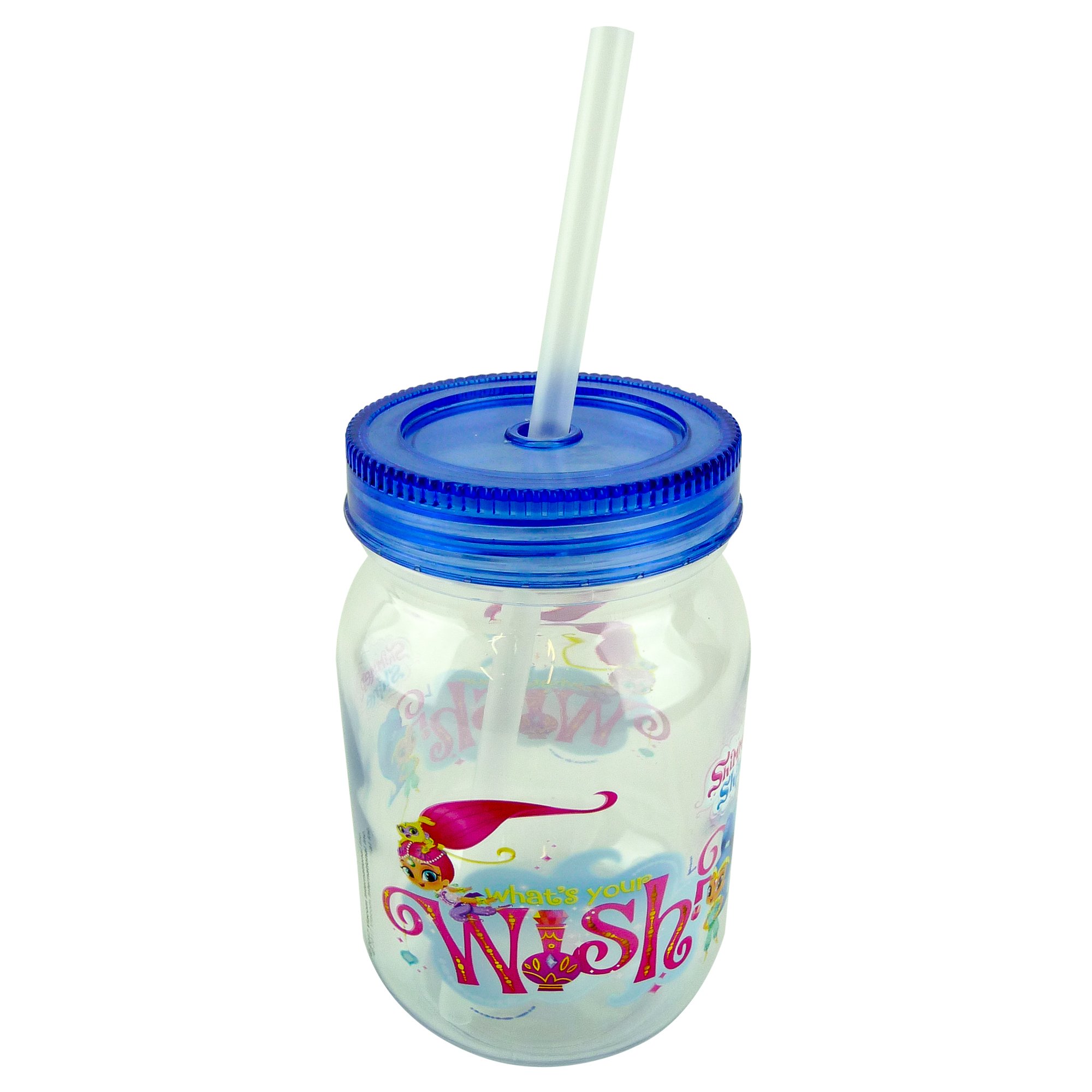 Shimmer & Shine Mason Jar Tumbler Cup With Straw …