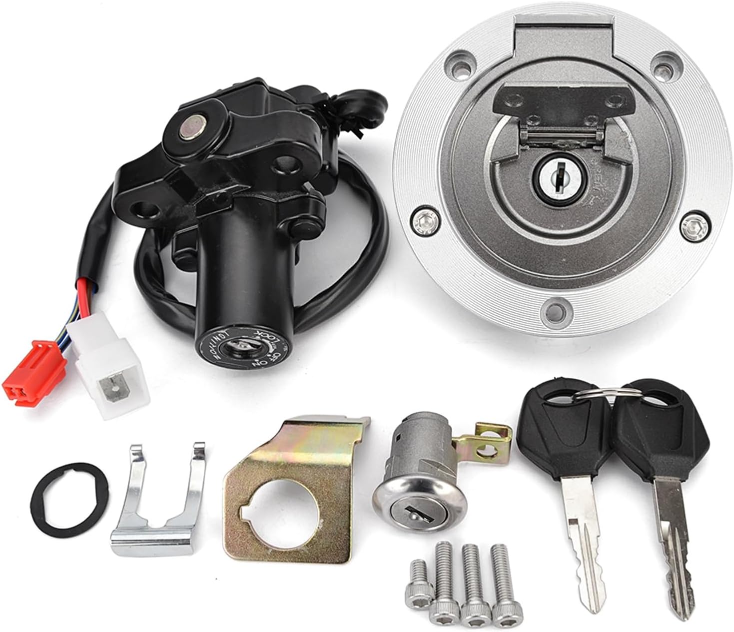 点火スイッチガス燃料キャップシートロックキーFor MT01 / YZF R1 / YZF R6 / MT-01 / YZF-R1 