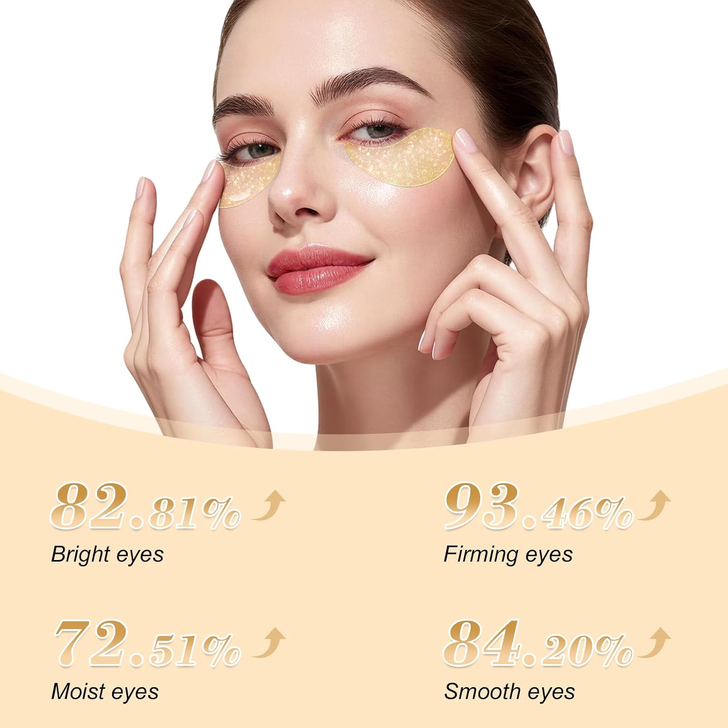 24K Gold & Collagen Under Eye Patches (60 Pcs) | Eye Masks for Dark Circles, Puffiness & Fine Lines | Nourishing Firming Skincare for Women & Men | With Spoon | Ideal Mothers Day, Teacher & Bulk Gifts
