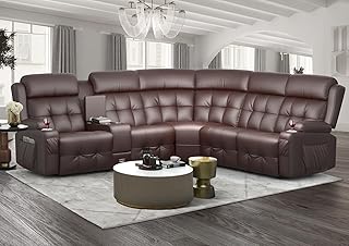 Reclining Sectional Couches for Living Room, L Shaped Large Sectional Re...