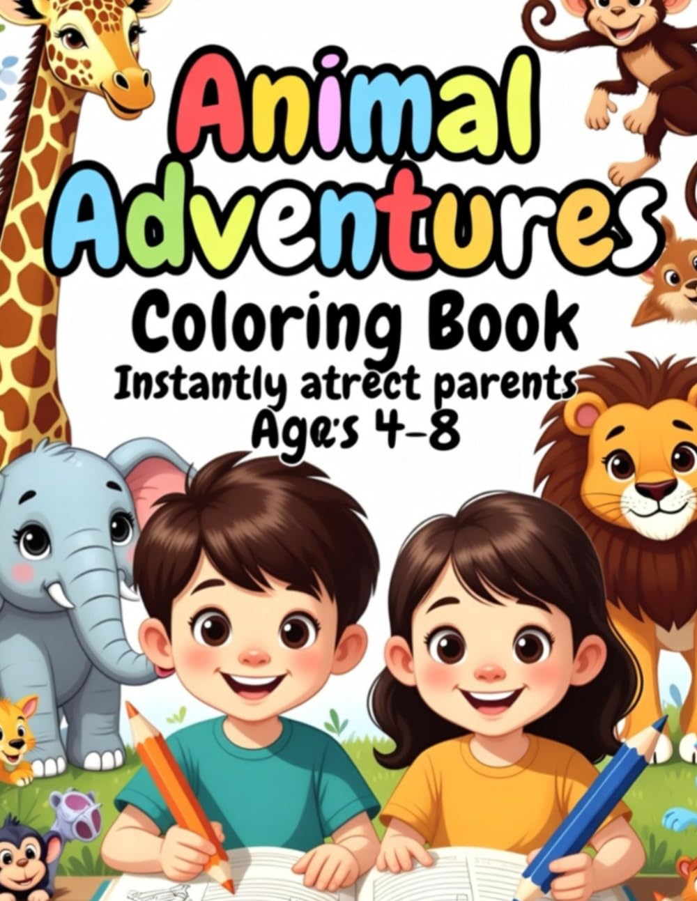 Animal Adventures coloring book: Magical Coloring Journey for Kids with Cute Animals