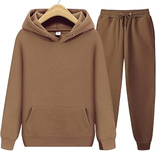 Unisex Hoodies Tracksuit Sweatsuits for Women Set Mens 2 Piece Hooded Sweatshirts and Sweatpant Set Jogger Sweatsuits