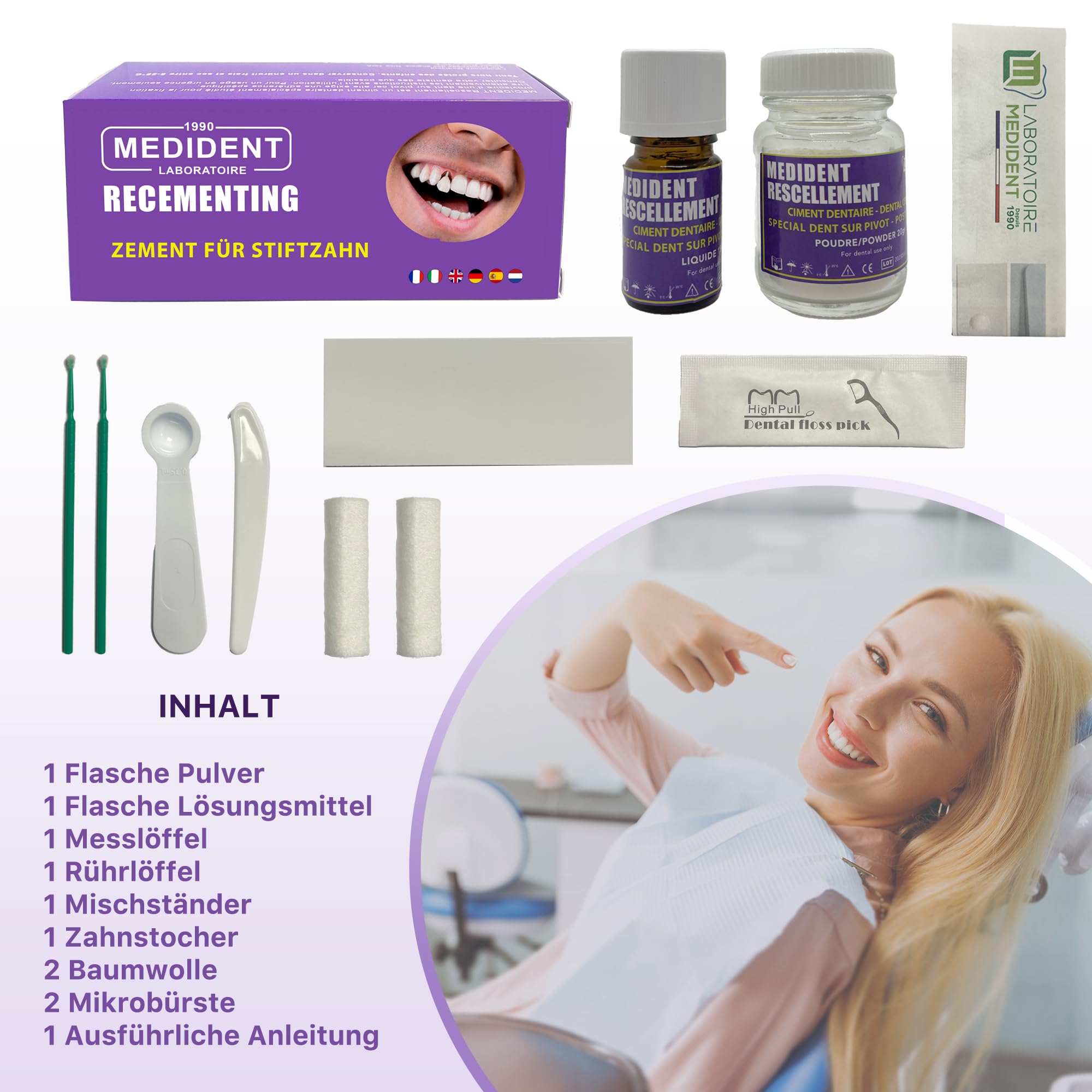 ZEMENT ULTRA KRAFTVOLL für Stitfzahnen, speziell entwickelt für die Fixierung von Stiftzähnen