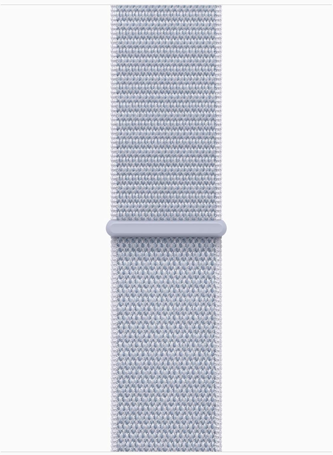 Apple Watch Series 10 [GPS, 42mm] - Silver Aluminum Case with Blue Cloud Sport Loop (Renewed)