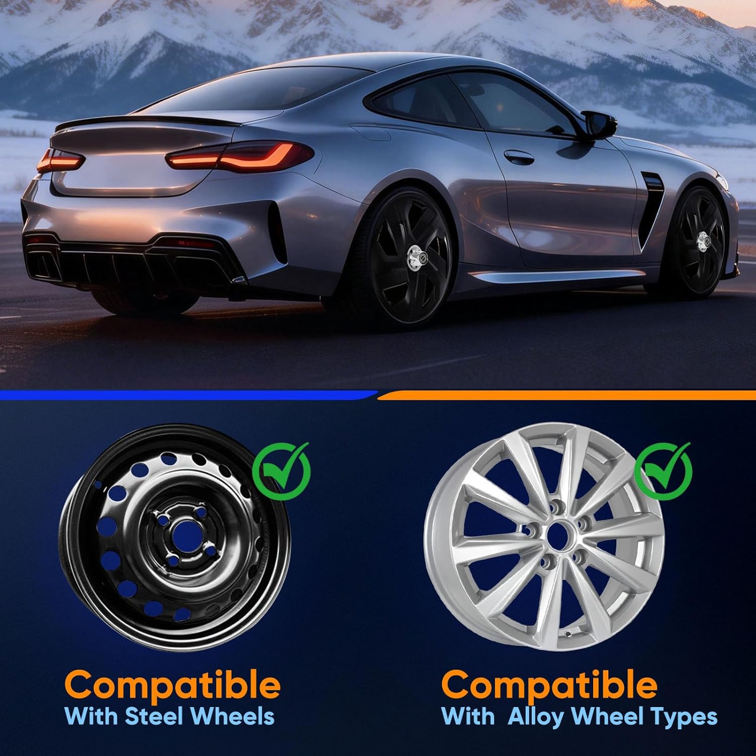 ECCPP Wheel Center Caps 1980-1996 for F150 Truck/Bronco (4WD) OEM Replacement