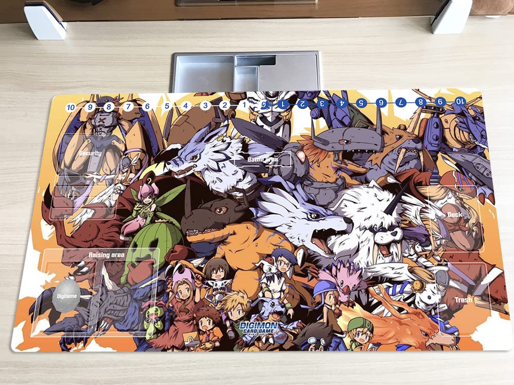 Amazon.com: New Mlikemat DTCG Duel Playmat Anime Digimon Trading Card Game  Mat Play Pad & Card Zones + Free Mat Bag : Toys & Games