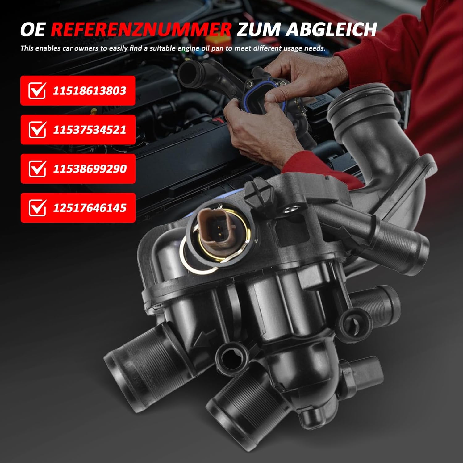 MUNIK 11538699290 Cooling water thermostat + line speed 2007-2013 Compatible with MINI 1.6L COOPER R55 R60 R58 R56 R57 R61 R59 Peat# 12517646145 11537534521 1336Z6 9810916980