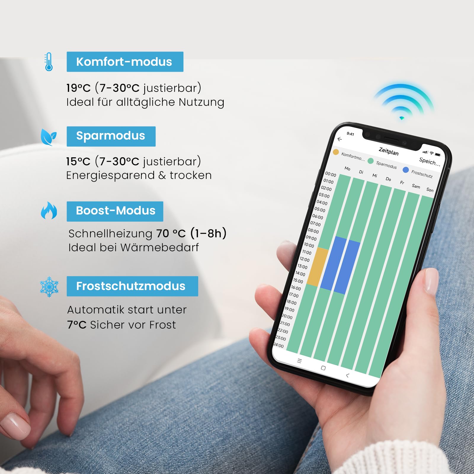 Heilmetz Badheizkörper Elektrisch WiFi 1176 x 400 mm,Flach Bad Heizkörper mit Digitalem Thermostat, Elektrischer Handtuchheizkörper Handtuchwärmer mit Timer für Badezimmer,600 Watt Anthrazit