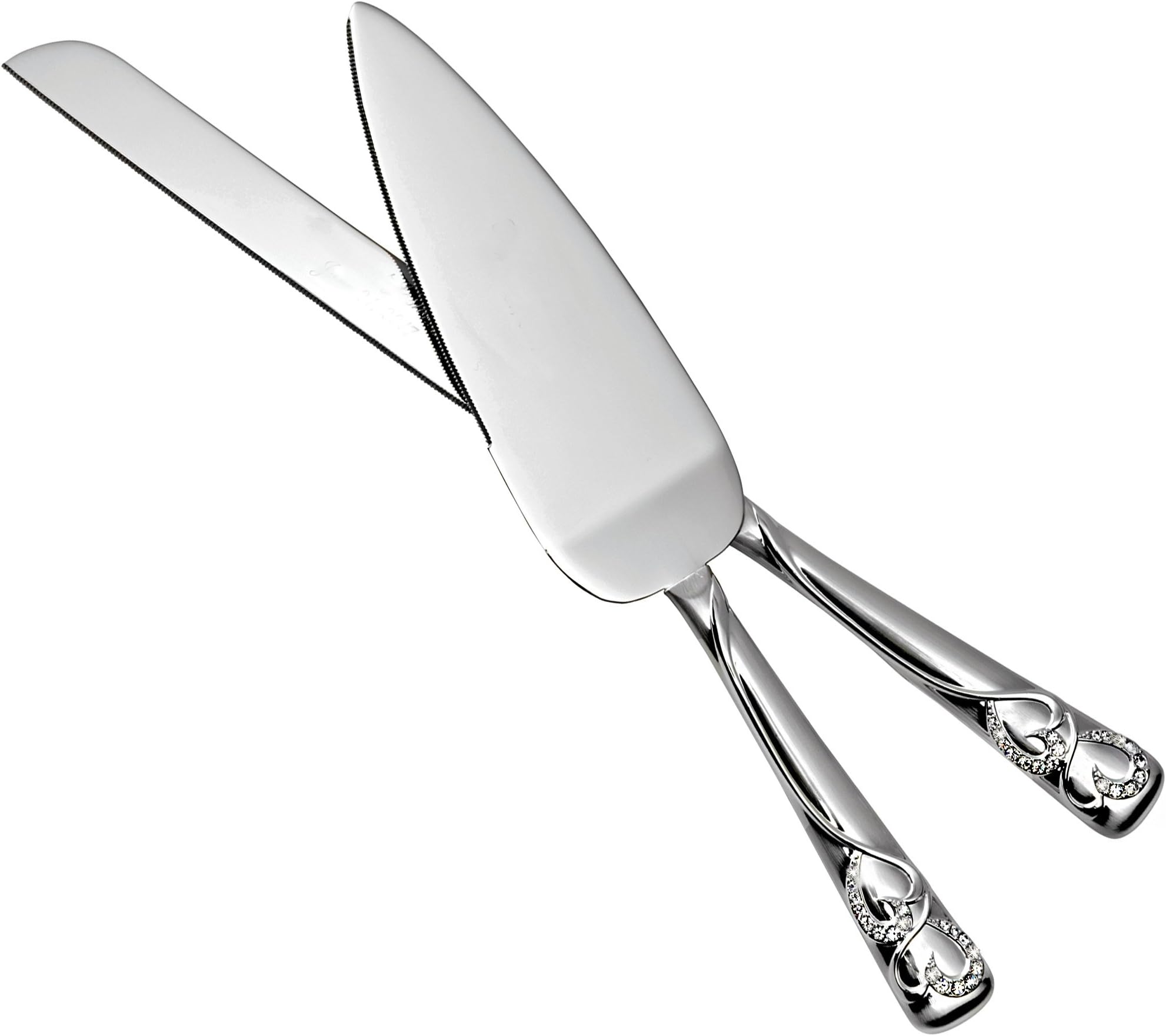 Sparkling Love 2-Piece Wedding Cake Knife and Server Set