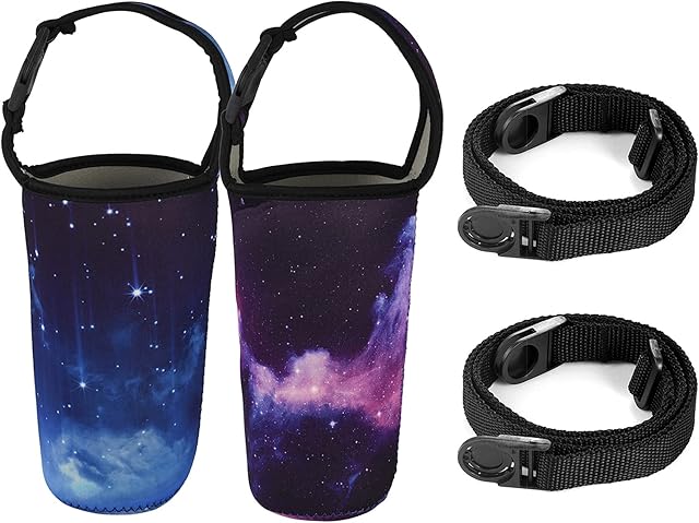 2 Pack Tumbler Carrier Holder Pouch with Detachable Shoulder Strap, Fit for YETI, Rtic, Atlin, Ozark Trail, Rambler 30 oz Insulated Tumbler Cup