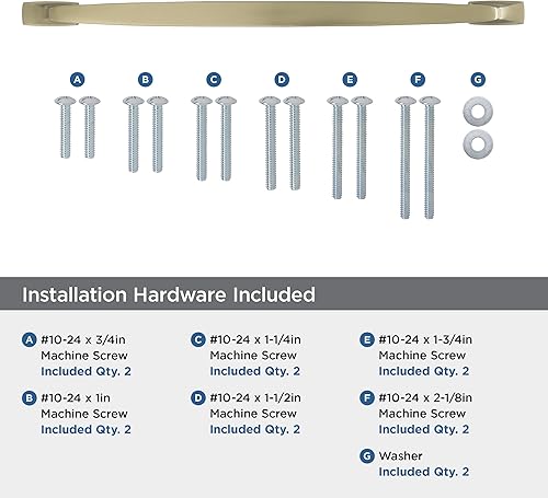 Miniatura 10 de Amerock  Mango de electrodoméstico  Champán dorado  18 pulgadas (17.992 in) de centro a centro  Highland Ridge  paquete de 1 unidad  Jaladera de
