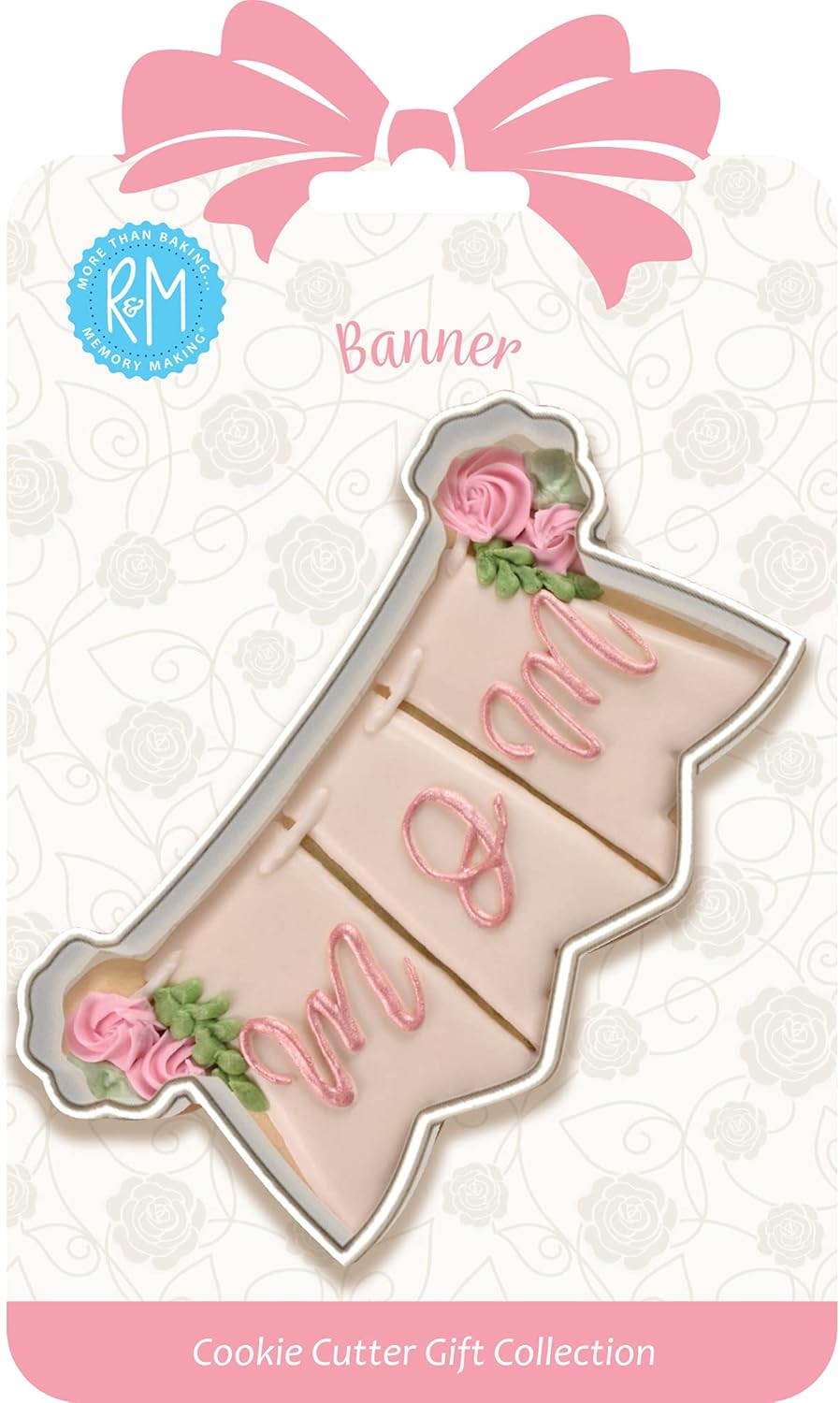 R&M Banner Cookie Cutter 4.75″ – Stainless Steel – Gift Tag Carded R&M Banner Cookie Cutter 4.75″ – Stainless Steel – Gift Tag Carded